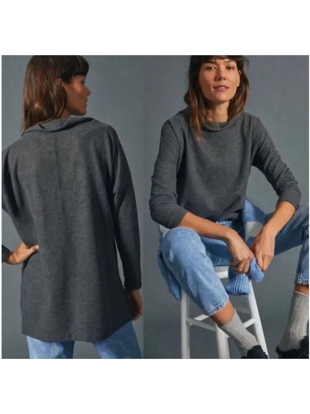 Anthropologie Theresa Relaxed Fit Tunic Sweater Small